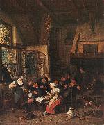 DUSART, Cornelis Tavern Scene sdf oil painting on canvas